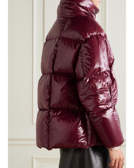 Moncler Purple Parana Hooded Short Down Jacket