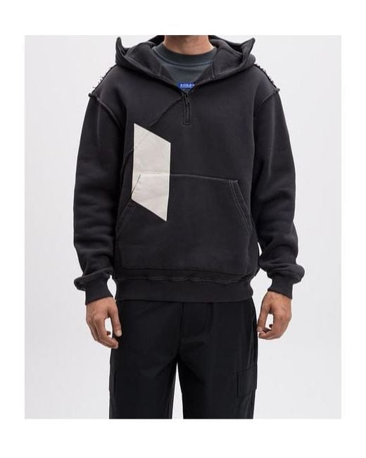 A_COLD_WALL* Black A-Cold-Wall* Aspect Half Front Zipped Hoodie for men