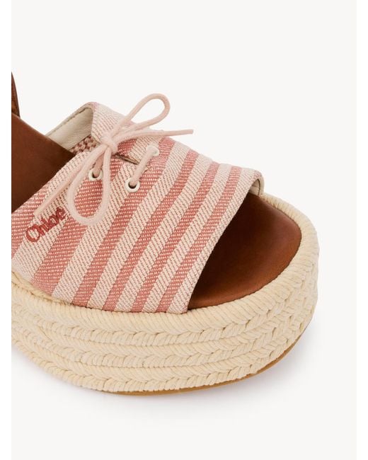 Chloé Natural Isla Wedge Espadrille