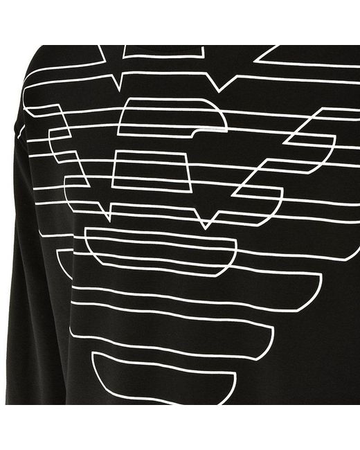 Emporio Armani Black Logo Long-Sleeved Sweater for men