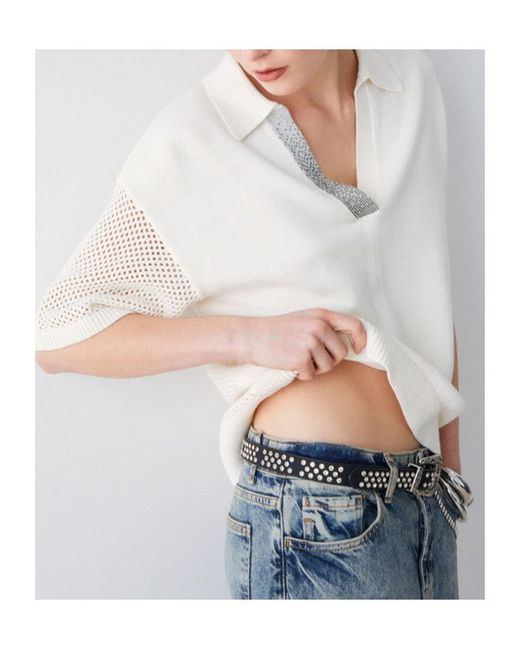 Liu Jo White Top With Openwork Details