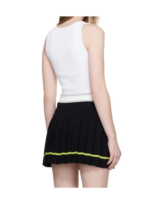 Casablanca White Ribbed Knit Vest