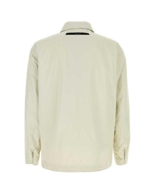 Herno White Laminar Padded Nylon Jacket for men