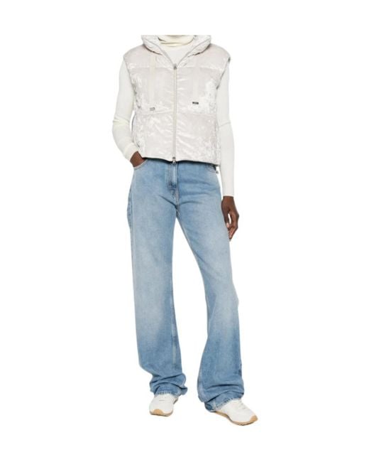 Herno White Padded Zip-Up Jacket