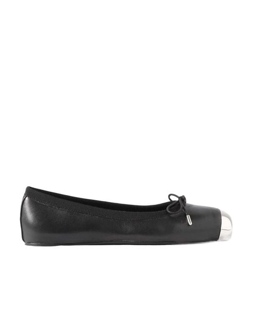 McQueen Black Ballerina Flat Shoes
