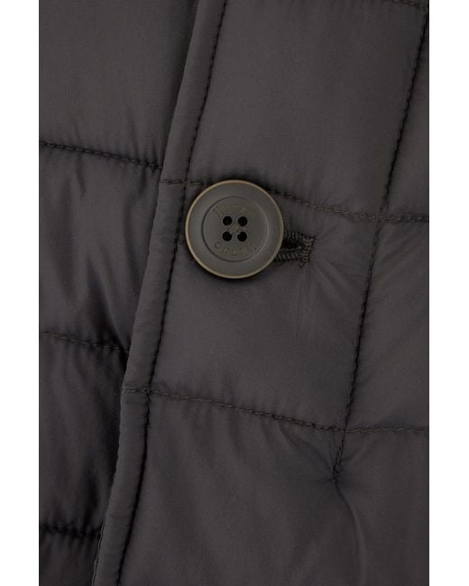 Herno Gray Stand-Up Collar Cotton Jacket for men