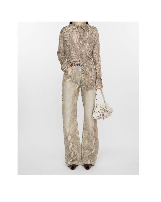 Acne Natural Printed Jeans