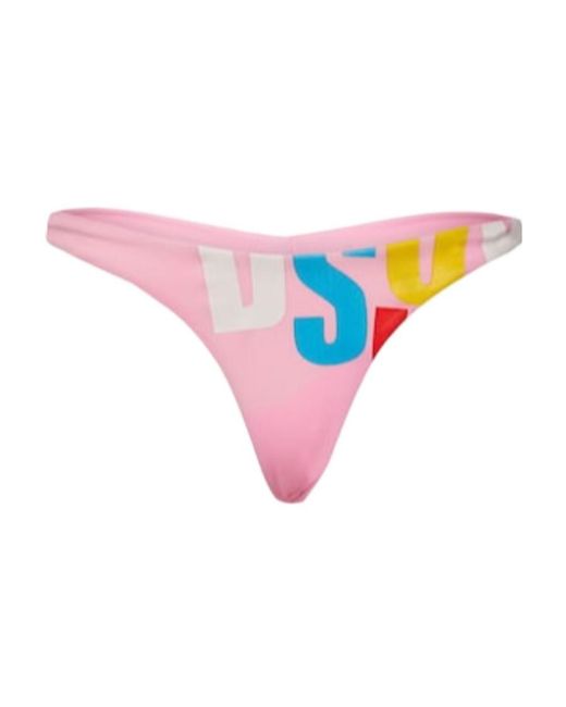 DSquared² Blue Logo Printed Swimming Trunks