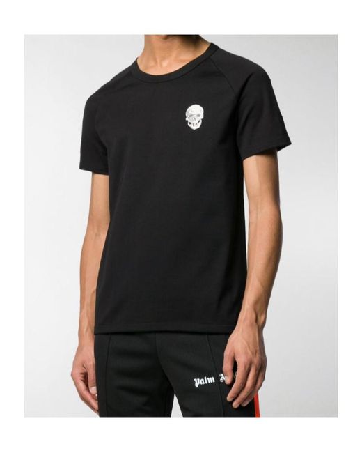 McQueen Black T-Shirt With Round Neck And Short Sleeves for men
