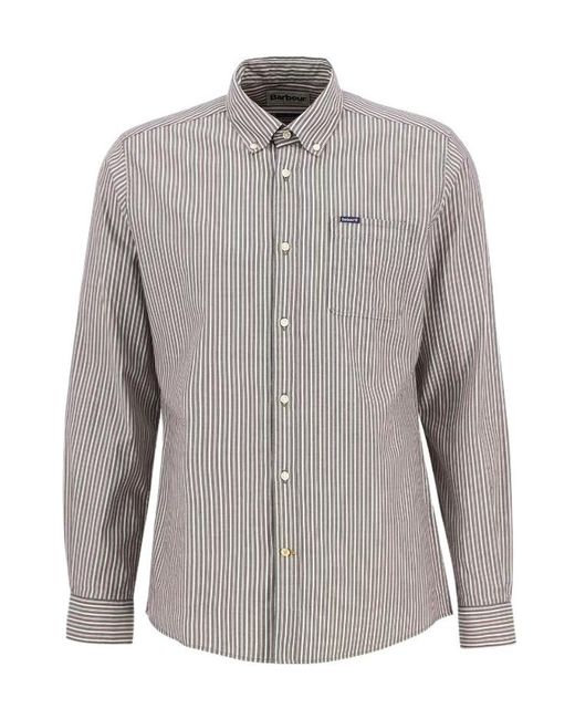 Barbour Gray Long Sleeve Shirt for men