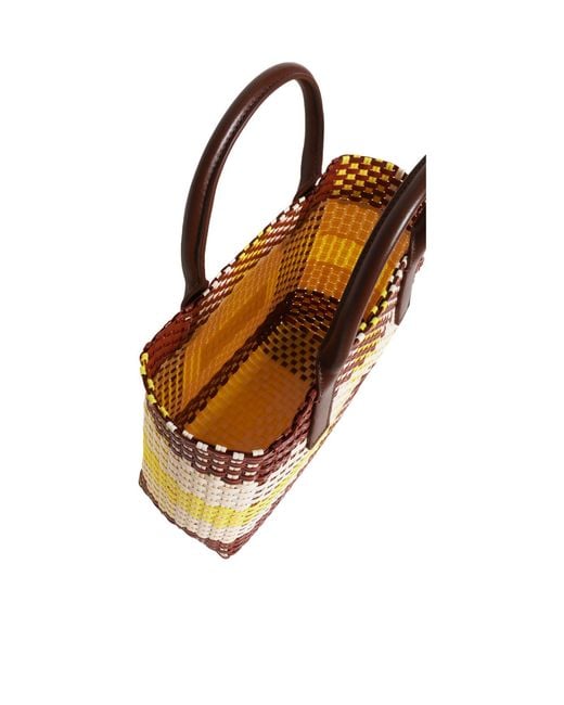 Marni Metallic Check Small Tote Bag