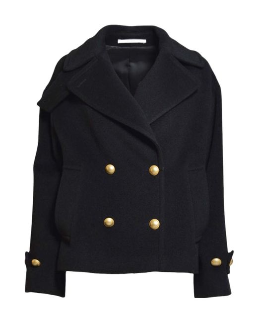 Tagliatore Blue Long Sleeve Double-Breasted Coat