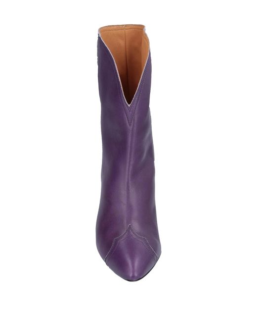 Isabel Marant Purple Ankle Boots