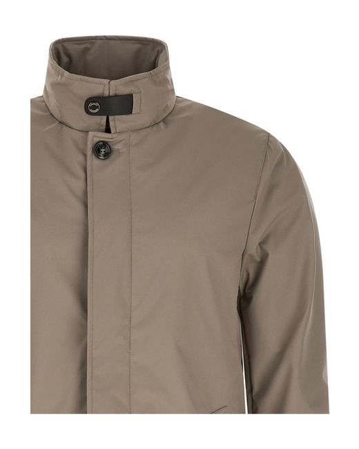 Moorer Brown High Neck Duca Jacket for men