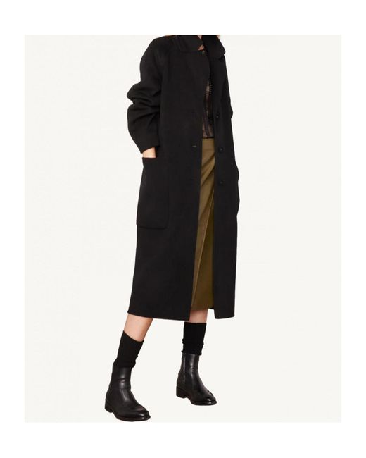 Officine Generale Black Single-Breasted Coat