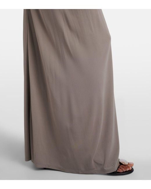 Christopher Esber Brown Bezel Quartz Gathered Jersey Maxi Skirt