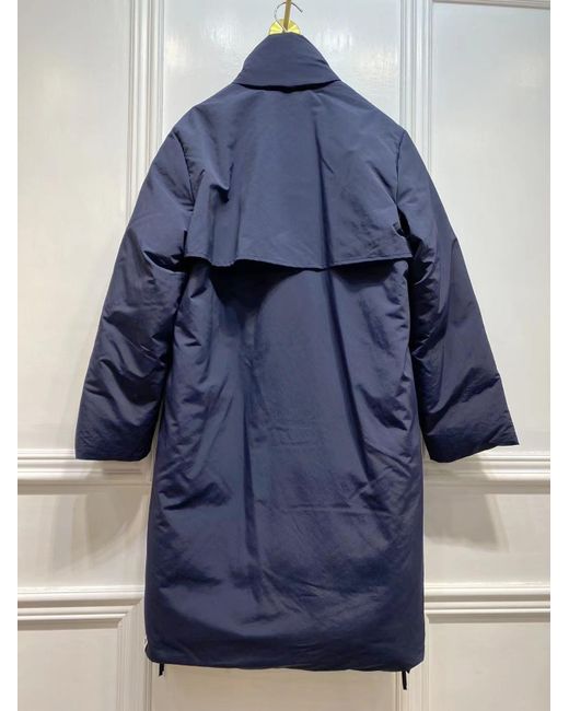 Jil Sander Blue Zipper Long Style Down Jacket