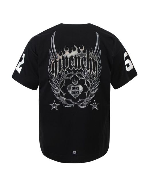 Givenchy Black 4G Emblem Printed Crewneck T-Shirt for men