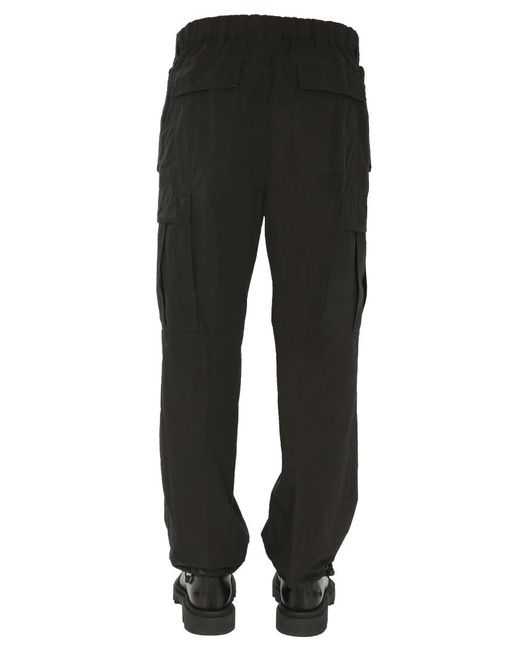 Aspesi Black Poplin Cargo Pants for men