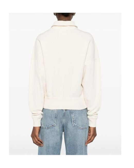 Isabel Marant White Isabel Marant Étoile Ross Stand-Up Collar Sweatshirt