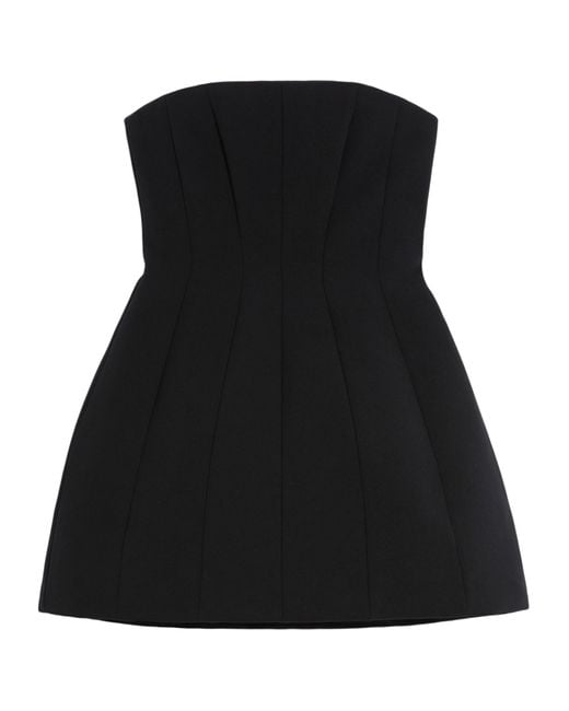 Max Mara Black Betel Sable Bustier Dress