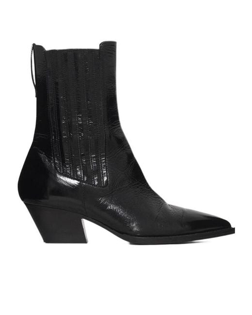 IRO Black Pointed Toe Ankle Boots