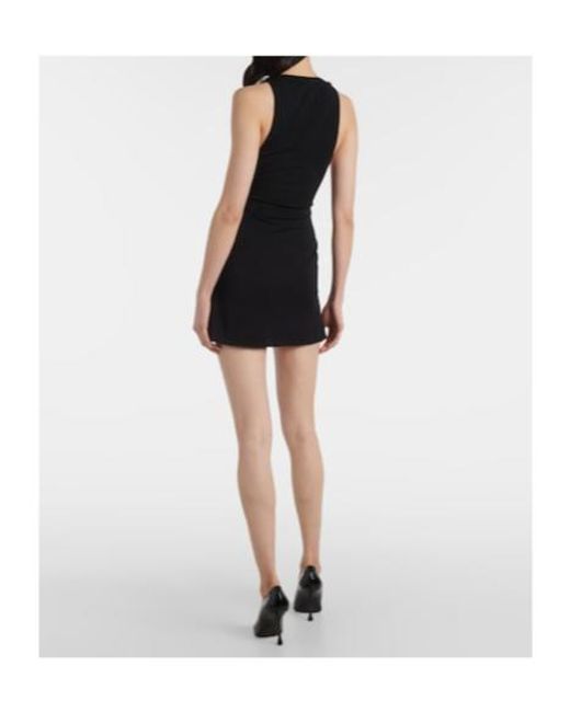 David Koma Black Crystal-Embellished Minidress