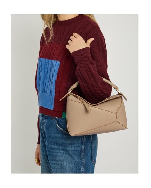 Loewe Natural Puzzle Edge Small Leather Shoulder Bag