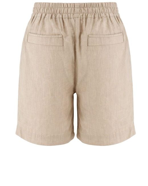 Eleventy Natural Drawstring Elastic-Waist Shorts for men
