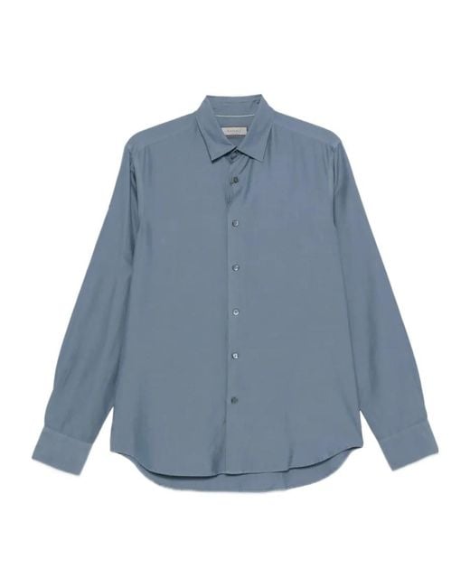 Canali Blue Long Sleeve Shirt for men