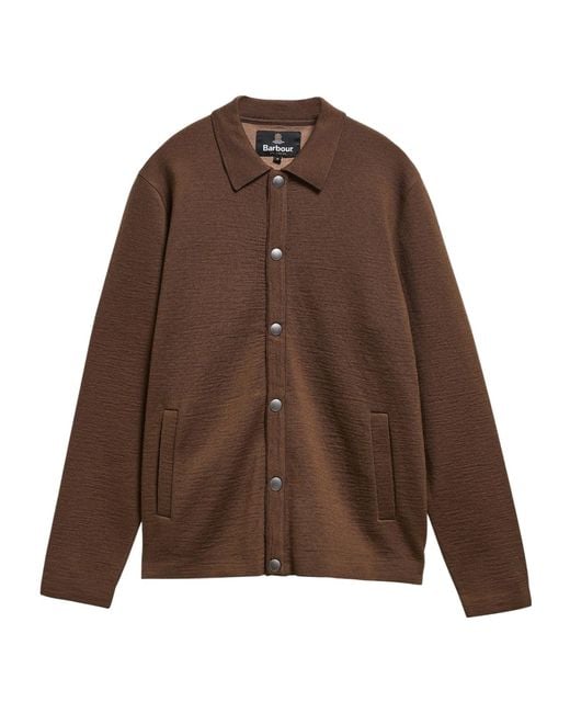 Barbour Brown Collar Knit Jacket for men