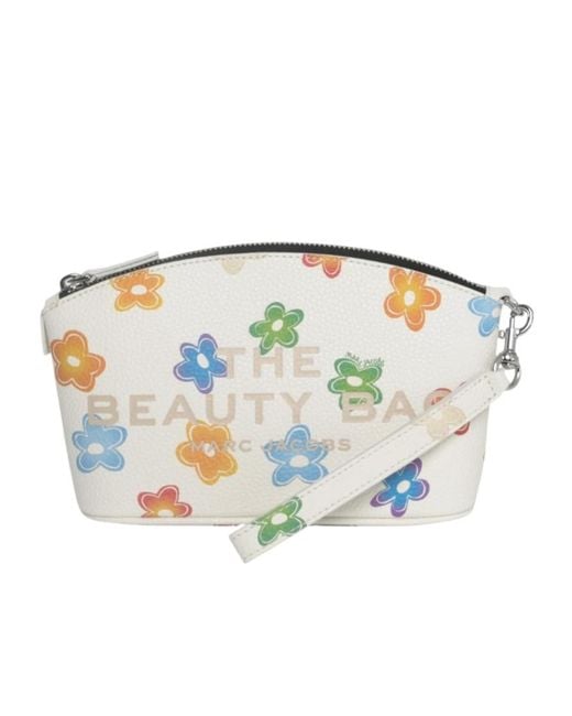 Marc Jacobs White Floral Printed Toiletry Bag