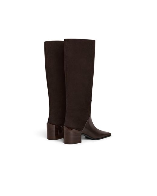 Alaïa Brown Square-Toe Boots