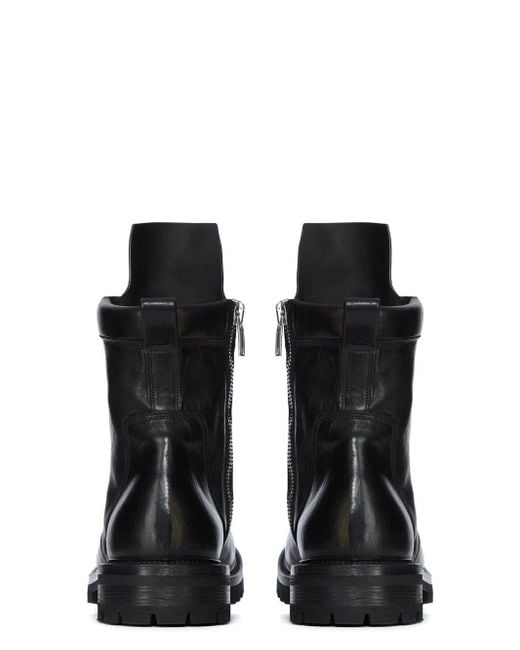 Rick Owens Black Army Biker Boots for men