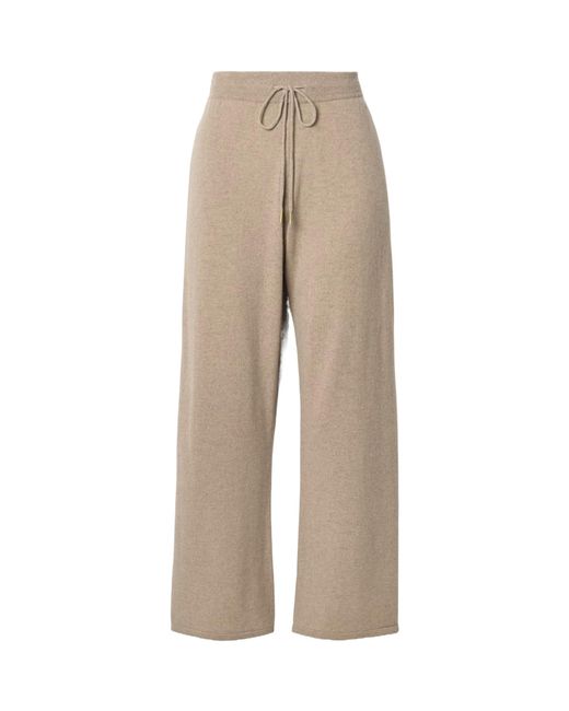 Nili Lotan Natural Wide-Leg Sweatpants