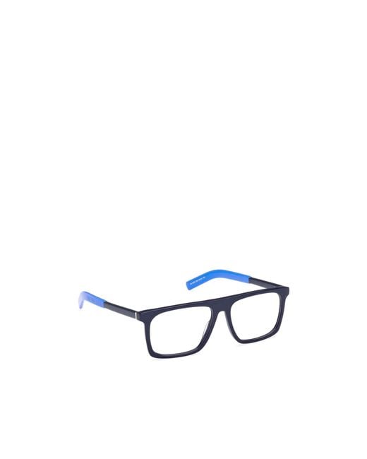 Moncler White Logo-Print Rectangle-Frame Glasses for men