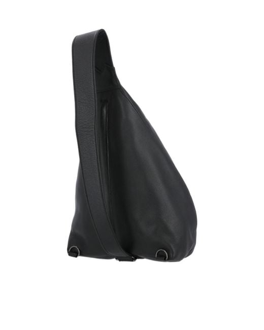 Yohji Yamamoto Black Discord One-Shoulder Backpack for men