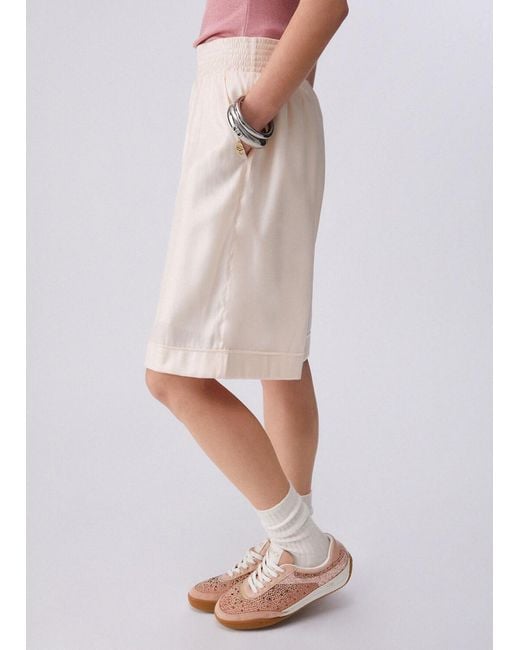 Liu Jo Natural Stretch-Waistband Trousers