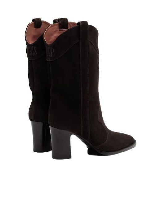 Paris Texas Black Suede Ankle Boots