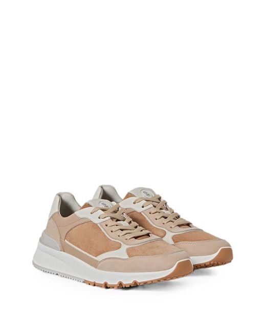 Brunello Cucinelli Natural Nubuck And Suede Runners for men