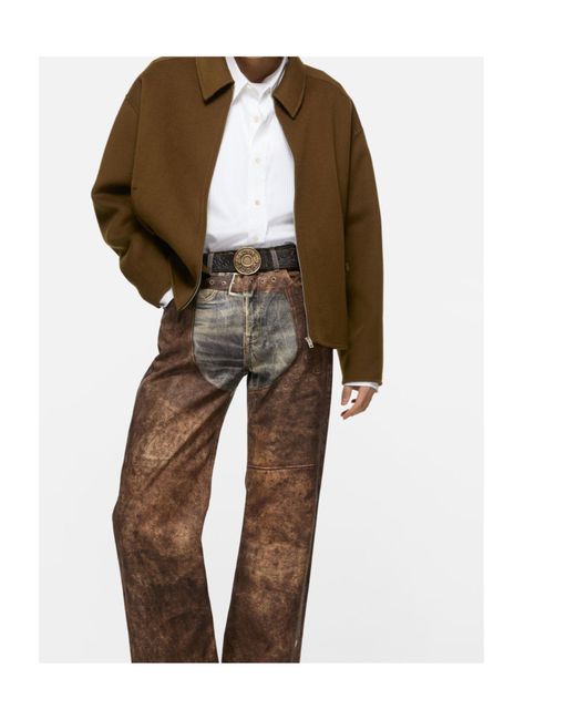 Acne Brown Zip-Up Long Sleeved Jacket for men
