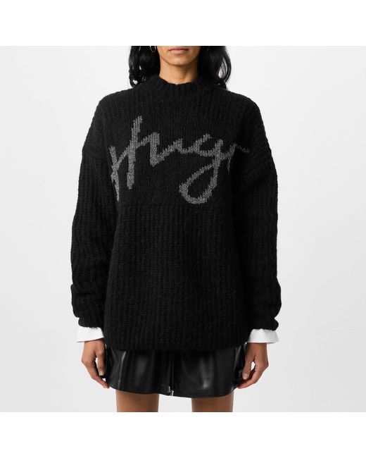 Boss Black Loose Crew Neck Sweater
