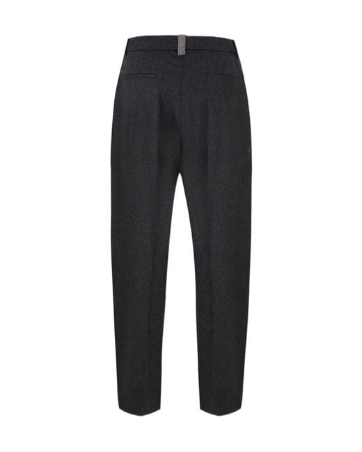 Fabiana Filippi Black Casual Pants With Belt Loops
