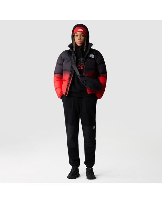 The North Face Red Long-Sleeved Quilted Down Jacket