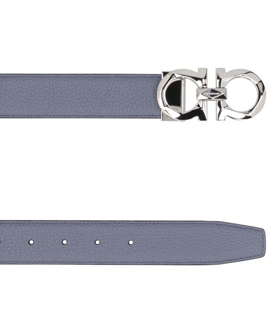Ferragamo White Ferragamo Reversible Gancini Buckle Belt for men