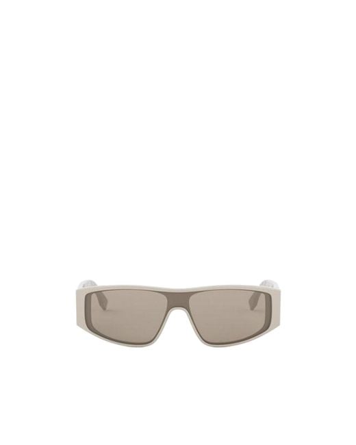 Fendi White Eyewear Geometric Frame Sunglasses