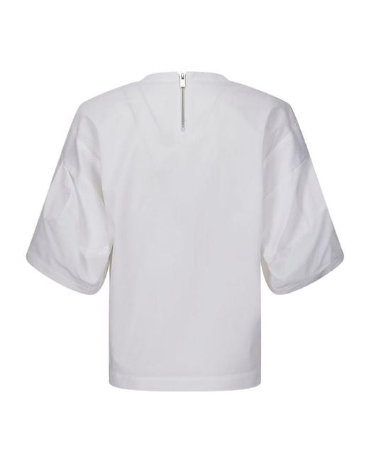 Sacai White Crewneck Short-Sleeved T-Shirt