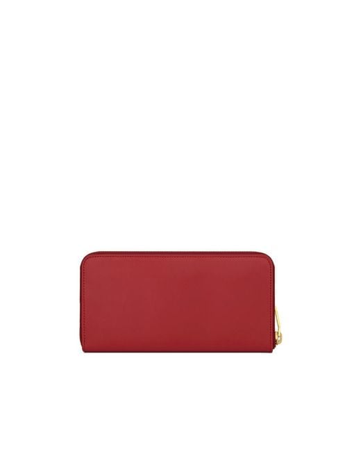 Saint Laurent Red Logo Long Wallet