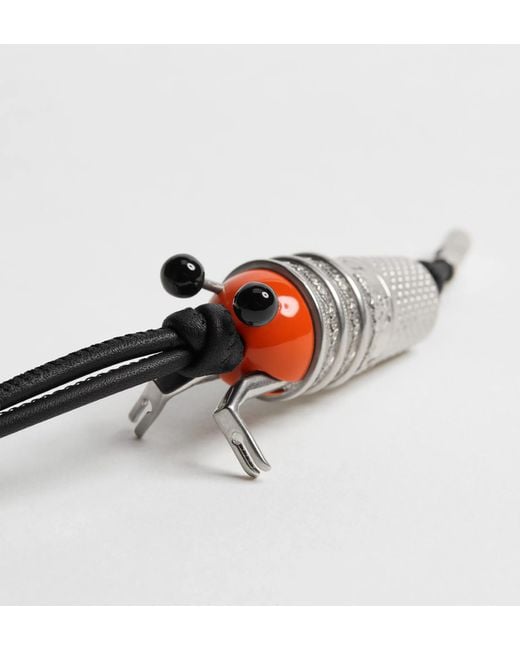 Dior White Hermit Crab Bag Charm for men