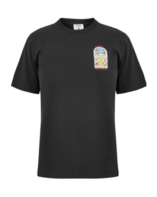 Casablanca Black Printed T-Shirt for men
